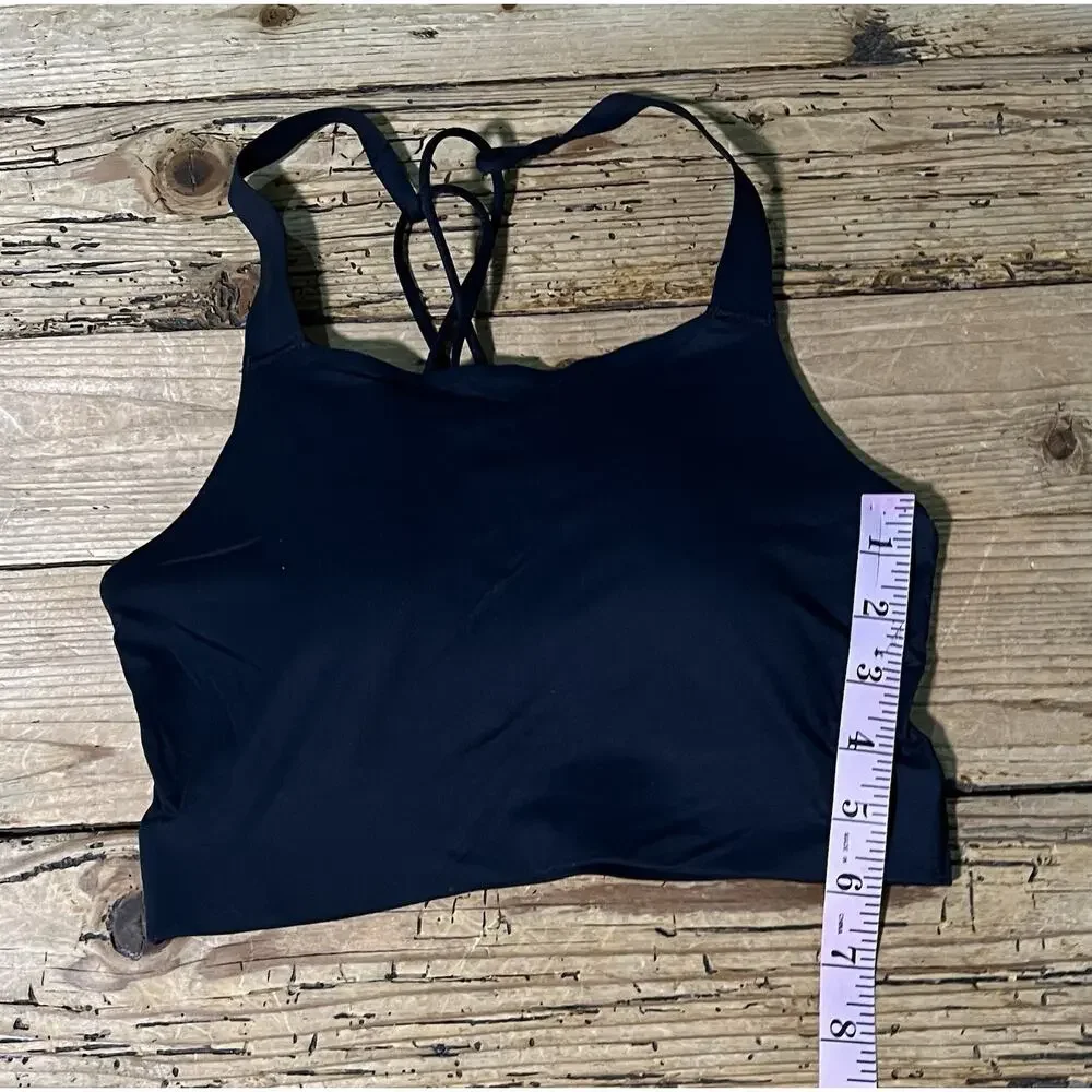 NIKE DRI-FIT Women’s Size 36 D Black Sport Air Puff Cross Support Bra